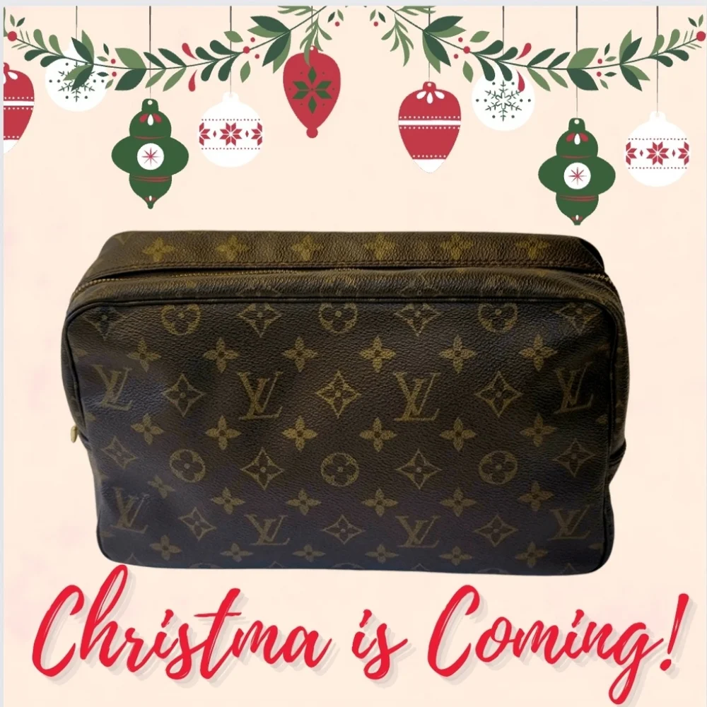 ✅️Louis Vuitton Monogram Trousse Toilette 28 Pouch Cosmetic Travel Handbag‼️ - Picture 1 of 12